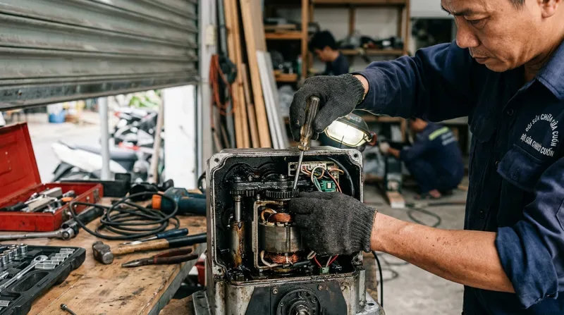 Các hạng mục sửa chữa cửa cuốn chuyên sâu