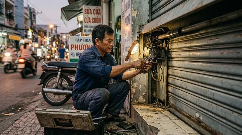 C&aacute;c lỗi cửa cuốn thường gặp v&agrave; c&aacute;ch tự khắc phục tạm thời