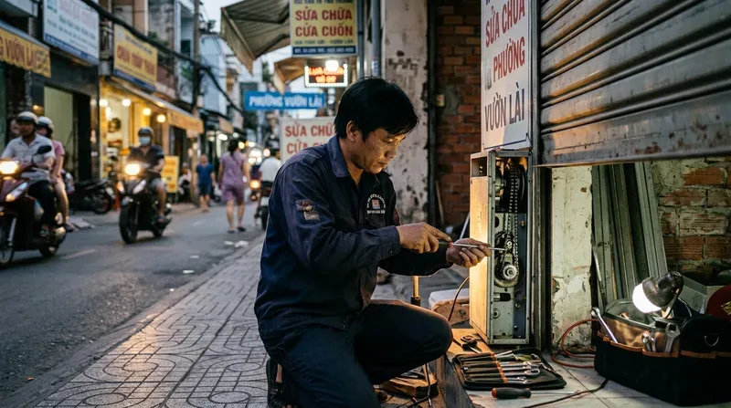 C&aacute;c lỗi cửa cuốn thường gặp v&agrave; hướng dẫn xử l&yacute; tạm thời