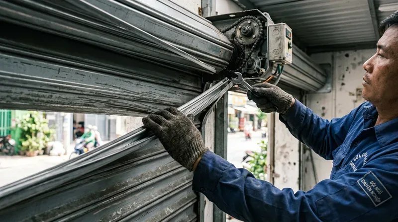 Các lỗi cửa cuốn thường gặp và hướng xử lý chuyên nghiệp