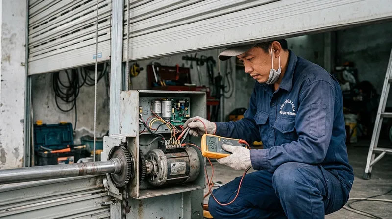 C&aacute;c lỗi phổ biến cần gọi thợ sửa cửa cuốn phường Ph&uacute; Trung