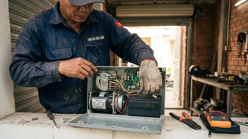 Các lỗi thường gặp cần gọi thợ sửa cửa cuốn tại nhà phường An Khánh