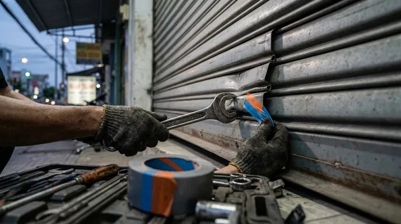 C&aacute;c lỗi thường gặp v&agrave; c&aacute;ch tự khắc phục khi cửa cuốn bị kẹt