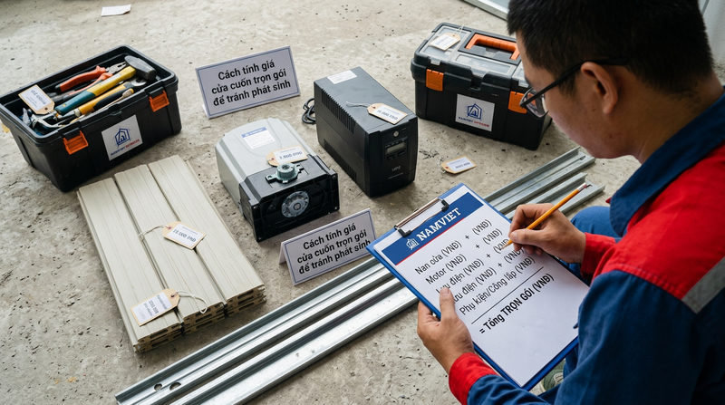 C&aacute;ch t&iacute;nh gi&aacute; cửa cuốn trọn g&oacute;i &dstrok;ể tr&aacute;nh ph&aacute;t sinh