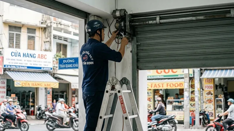 Chi tiết c&aacute;c dịch vụ cửa cuốn phường T&acirc;n &Dstrok;ịnh chuy&ecirc;n nghiệp