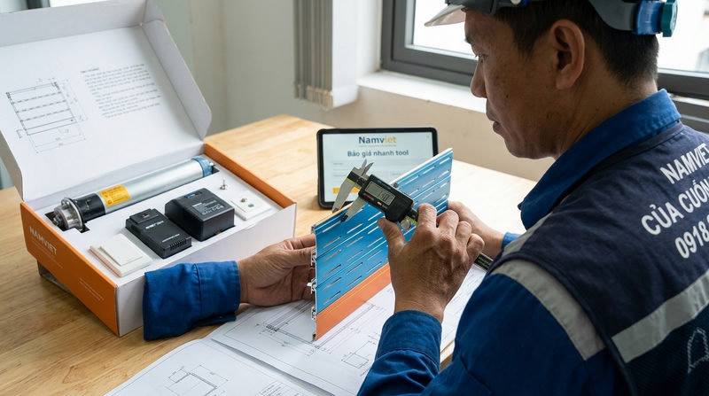 Cửa cuốn khe tho&aacute;ng gi&aacute; bao nhi&ecirc;u? B&aacute;o gi&aacute; nhanh tại TP.HCM &ndash; gọi ngay Namviet