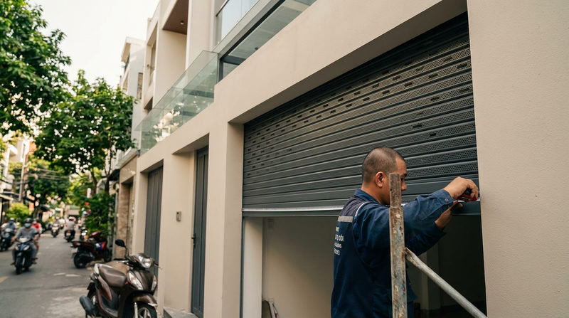 K&iacute;ch thước cửa cuốn chuẩn cho nh&agrave; phố hiện nay l&agrave; bao nhi&ecirc;u?