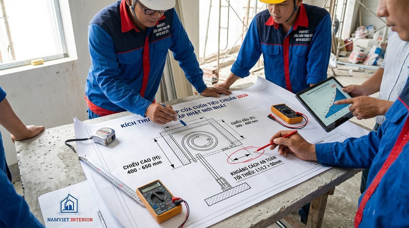 K&iacute;ch thước hộp cửa cuốn ti&ecirc;u chuẩn 2026 cập nhật mới nhất