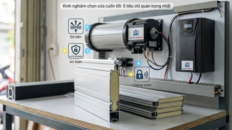Kinh nghiệm chọn cửa cuốn tốt: 5 ti&ecirc;u ch&iacute; quan trọng nhất