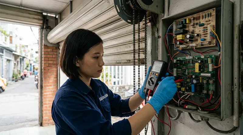Nhận khắc phục triệt &dstrok;ể c&aacute;c lỗi cửa cuốn phổ biến
