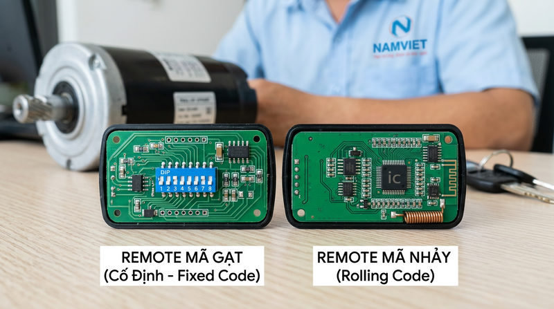 Ph&acirc;n biệt c&aacute;c loại remote cửa cuốn trước khi c&agrave;i &dstrok;ặt
