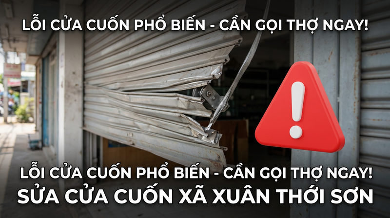 Tổng hợp c&aacute;c lỗi cửa cuốn phổ biến cần gọi thợ ngay