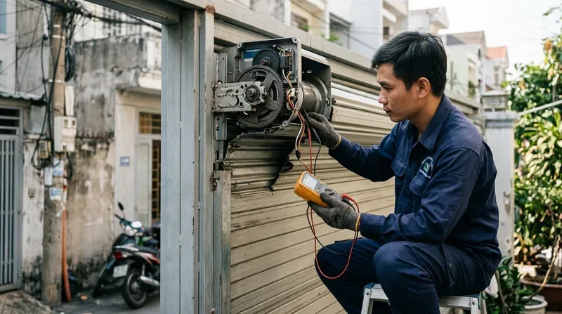 Tổng hợp c&aacute;c lỗi cửa cuốn phổ biến v&agrave; c&aacute;ch xử l&yacute; tạm thời