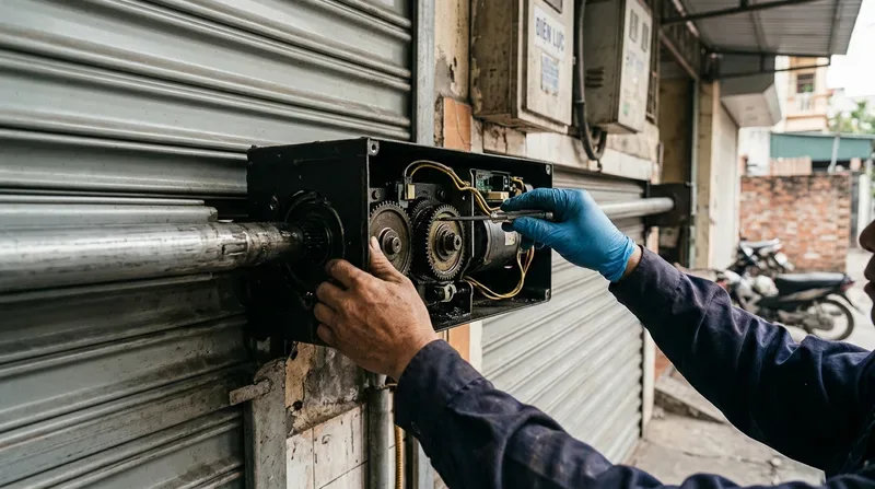 Tổng hợp c&aacute;c lỗi cửa cuốn phổ biến v&agrave; c&aacute;ch khắc phục tại chỗ