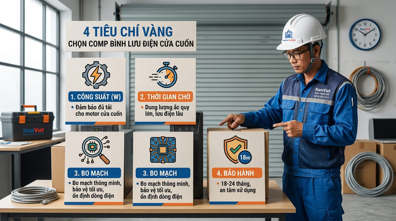 Tư vấn b&igrave;nh lưu &dstrok;iện cửa cuốn: 4 Ti&ecirc;u ch&iacute; chọn mua cốt l&otilde;i