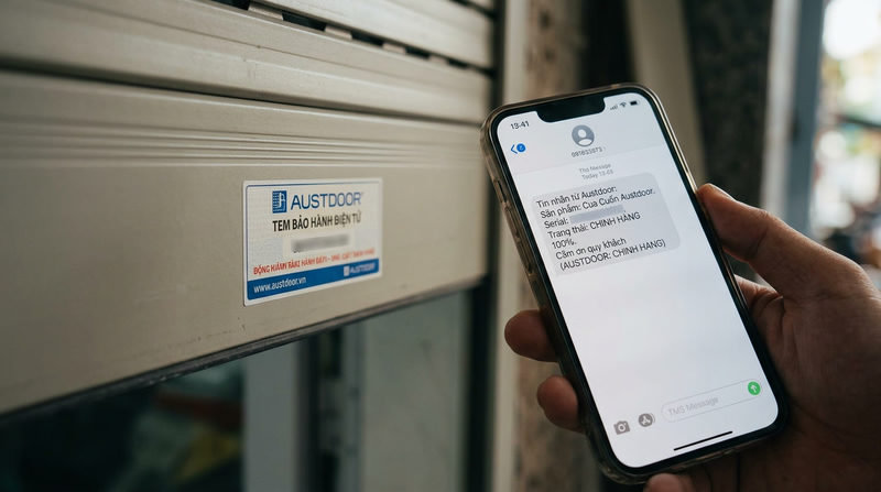 3 C&aacute;ch nhận biết cửa cuốn Austdoor ch&iacute;nh h&atilde;ng 100% tr&aacute;nh h&agrave;ng nh&aacute;i