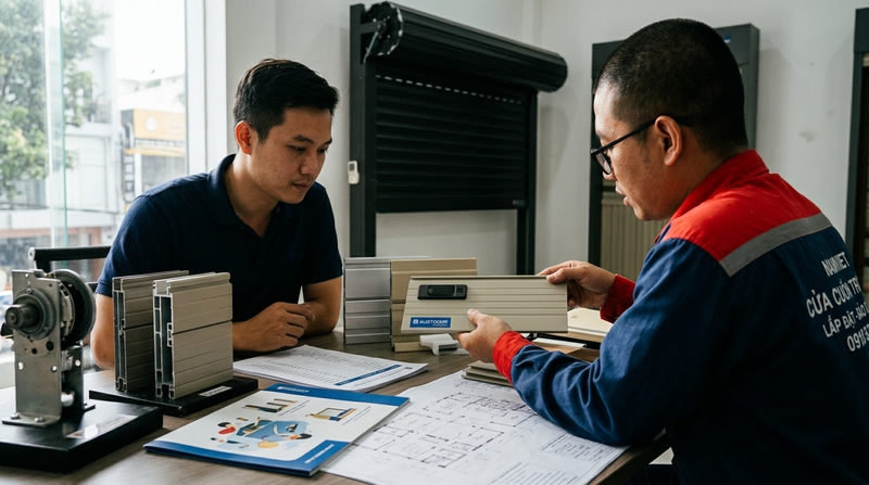 Bảng báo giá cửa cuốn Austdoor 2026 & So sánh Titadoor, Mitadoor