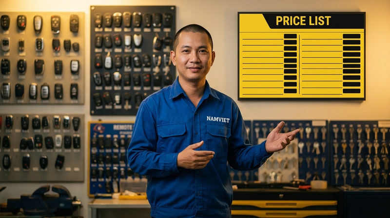 Bảng Gi&aacute; Sửa Chữa, Sao Ch&eacute;p & L&agrave;m Ch&igrave;a Kh&oacute;a Cửa Cuốn Mới Nhất