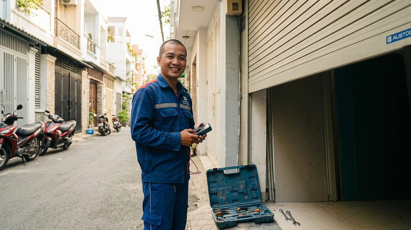 Cửa Cuốn Austdoor Kh&ocirc;ng L&ecirc;n Xuống? Dịch Vụ Xử L&yacute; Tại Nh&agrave; TP.HCM C&oacute; Mặt Ngay