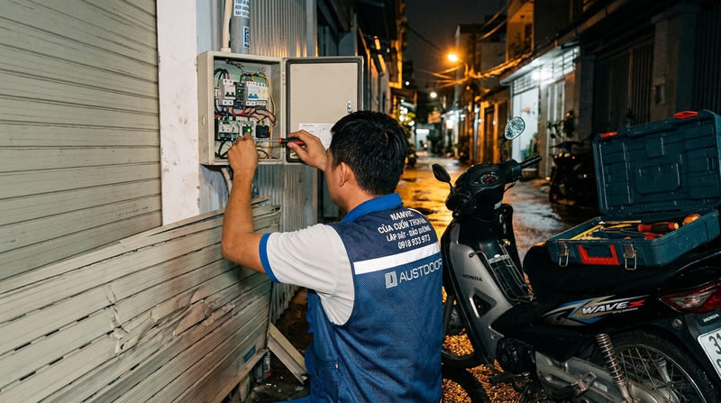 Dịch Vụ Sửa Cửa Cuốn Austdoor Bị Sập | Xử L&yacute; Khẩn Cấp Tại TP.HCM | C&oacute; Mặt 30 Ph&uacute;t