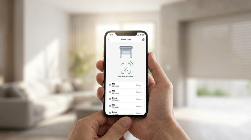 Giải &dstrok;&aacute;p: Sử dụng App &dstrok;iện thoại &dstrok;iều khiển cửa cuốn c&oacute; an to&agrave;n hơn Remote kh&ocirc;ng?