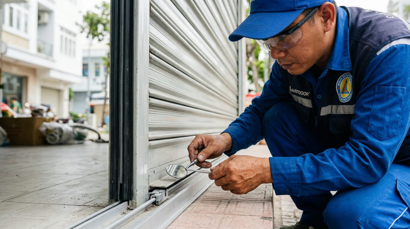 Tại sao cửa cuốn hay bị kẹt v&agrave; c&aacute;ch ph&ograve;ng tr&aacute;nh hiệu quả