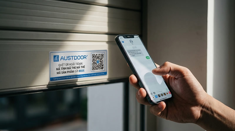 C&aacute;ch kiểm tra Austdoor ch&iacute;nh h&atilde;ng 100% & Ch&iacute;nh s&aacute;ch bảo h&agrave;nh