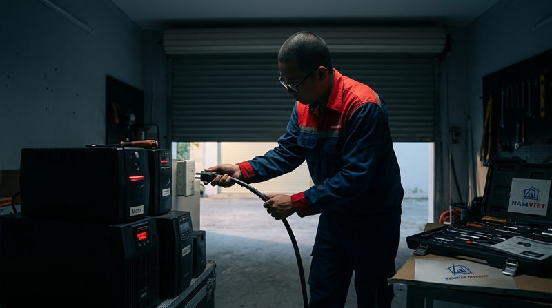 C&aacute;ch xử l&yacute; khẩn cấp khi bộ lưu &dstrok;iện UPS cửa cuốn bị lỗi