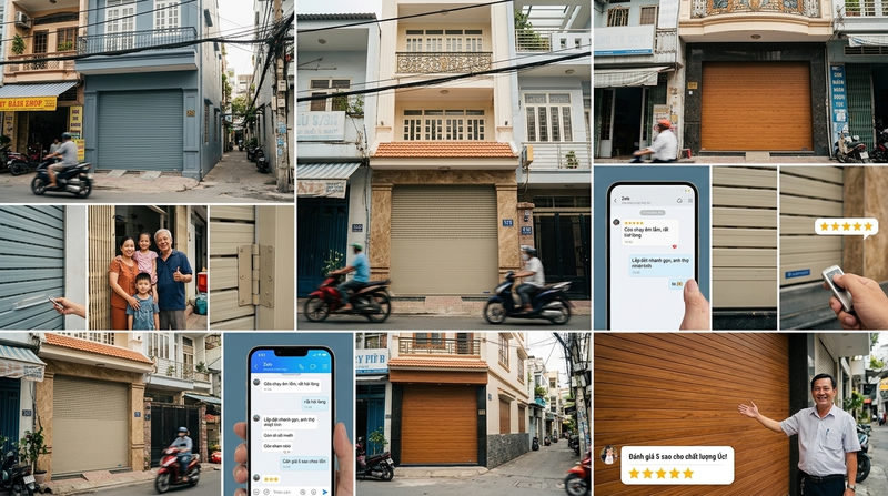 H&igrave;nh Ảnh Thi C&ocirc;ng & &Dstrok;&aacute;nh Gi&aacute; Cửa Cuốn Austdoor Thực Tế Từ Kh&aacute;ch H&agrave;ng