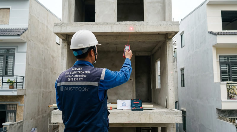 Quy tr&igrave;nh khảo s&aacute;t v&agrave; lắp &dstrok;ặt cửa cuốn Austdoor uy t&iacute;n tận nh&agrave;