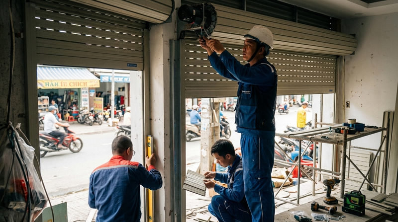 Quy Tr&igrave;nh Lắp &Dstrok;ặt Cửa Cuốn Austdoor TP.HCM Mất Bao L&acirc;u?