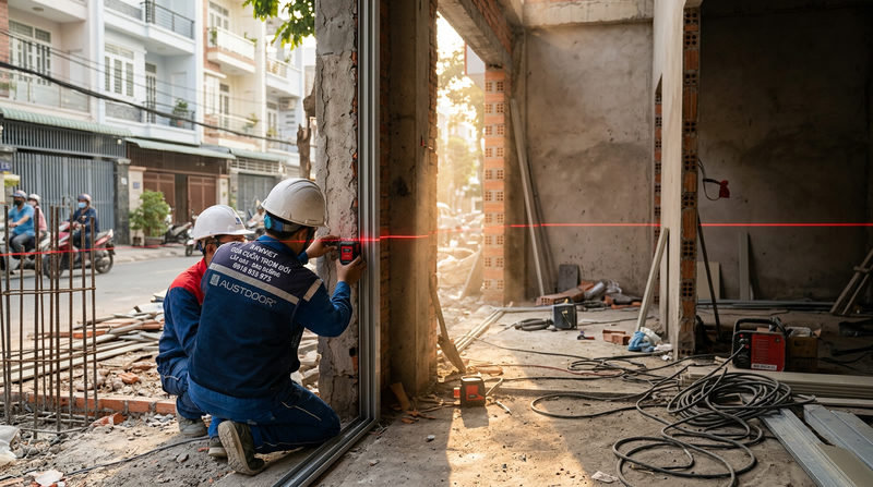 Quy Trình Lắp Đặt Cửa Cuốn Austdoor HCM Chuẩn Kỹ Thuật