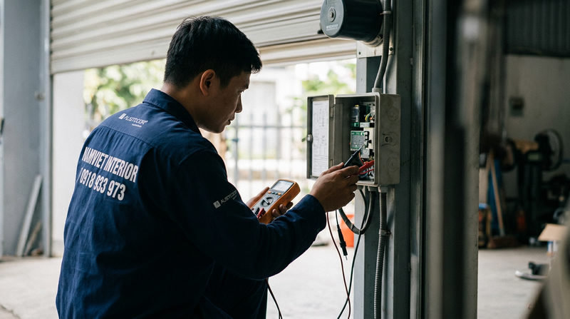 Ch&iacute;nh s&aacute;ch bảo h&agrave;nh v&agrave; dịch vụ sửa chữa cửa cuốn Austdoor 24/7