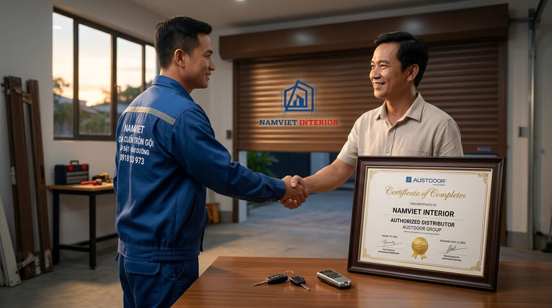 &Dstrok;ại l&yacute; cửa cuốn ch&iacute;nh h&atilde;ng: Cam kết chất lượng (EEAT) v&agrave; ch&iacute;nh s&aacute;ch bảo h&agrave;nh