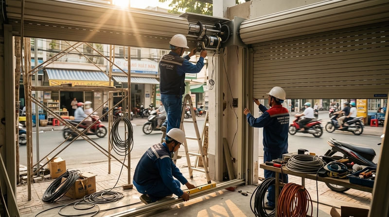 &Dstrok;ại l&yacute; lắp &dstrok;ặt v&agrave; sửa cửa cuốn Austdoor uy t&iacute;n tại TP.HCM