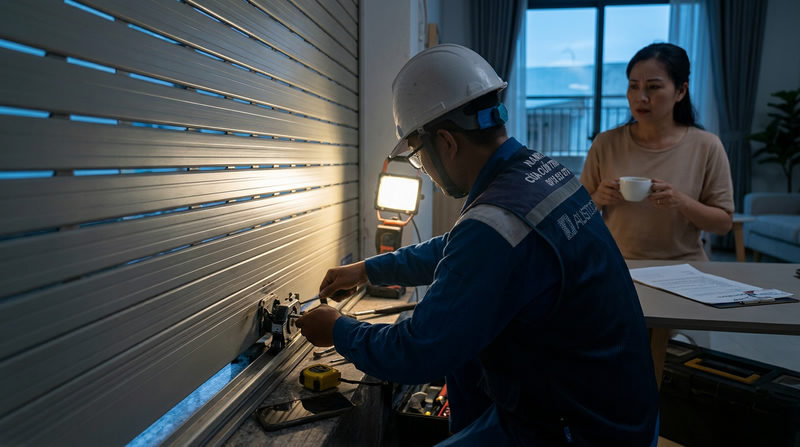 Dịch vụ sửa cửa cuốn 24/7 TP.HCM & Quy trình thi công chuẩn