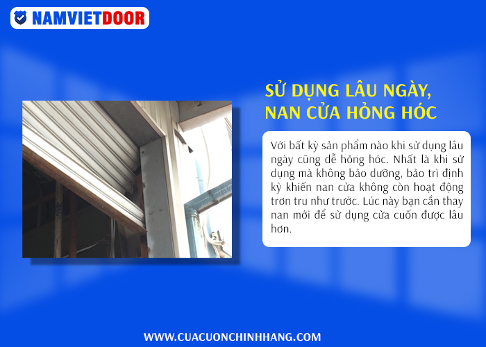 sử dụng l&acirc;u ng&agrave;y nan cửa hỏng h&oacute;c