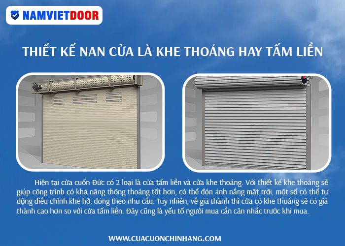 thiết kế nan cửa cuốn