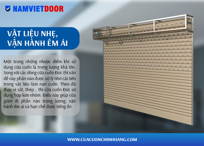Vật liệu nhẹ, vận h&agrave;nh &ecirc;m &aacute;i