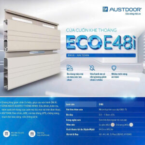 Cửa cuốn khe thoáng Austdoor ECO E48i | Độ dày: 0.8 - 1.0mm