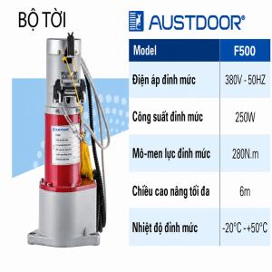 Motor cửa cuốn chống cháy Austdoor F500 | 250W