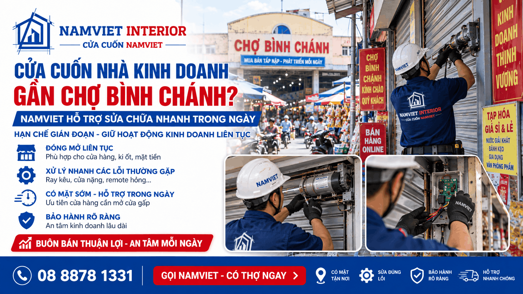 sửa cửa cuốn xã Bình Chánh