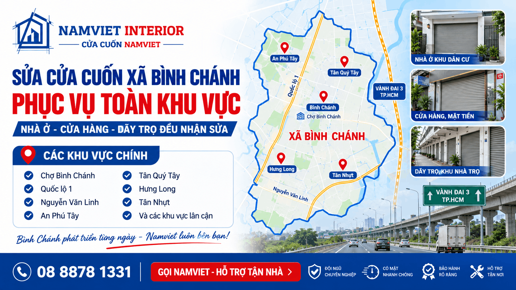 sửa cửa cuốn xã Bình Chánh