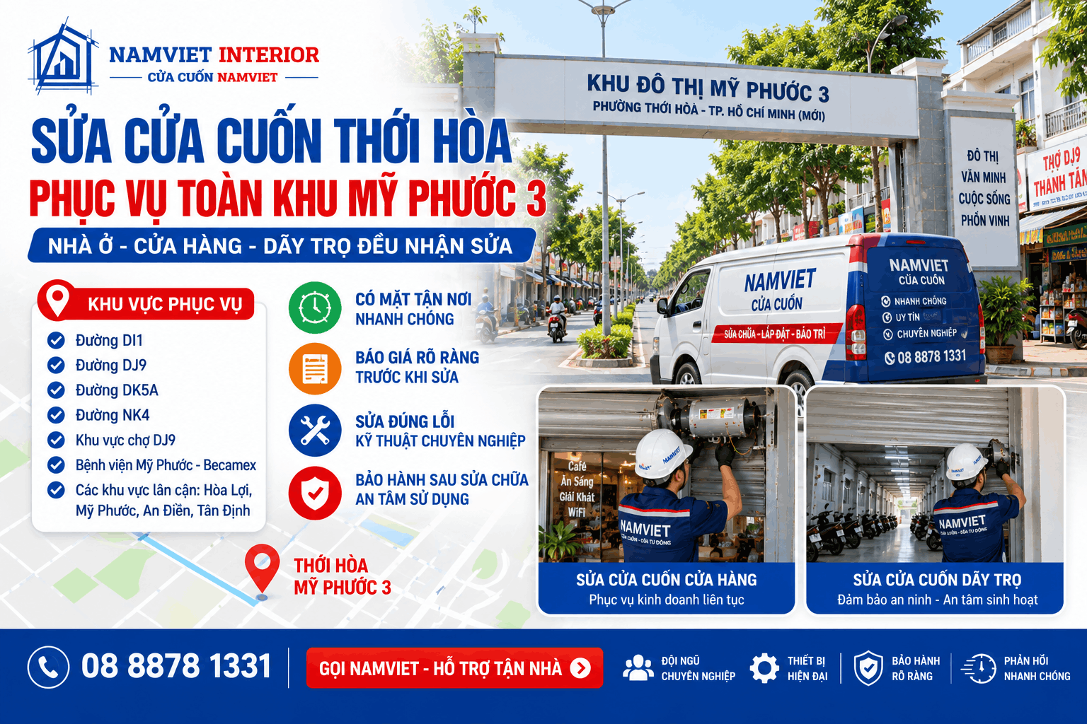 sửa cửa cuốn xã Thới Hòa