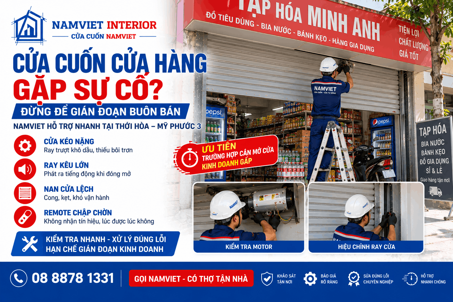 sửa cửa cuốn xã Thới Hòa