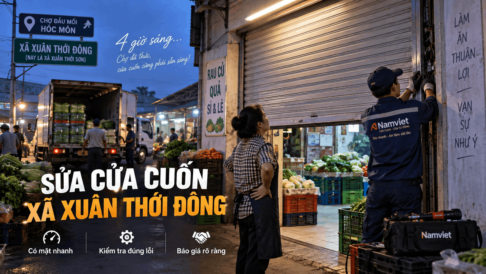 sửa cửa cuốn xã Xuân Thới Đông