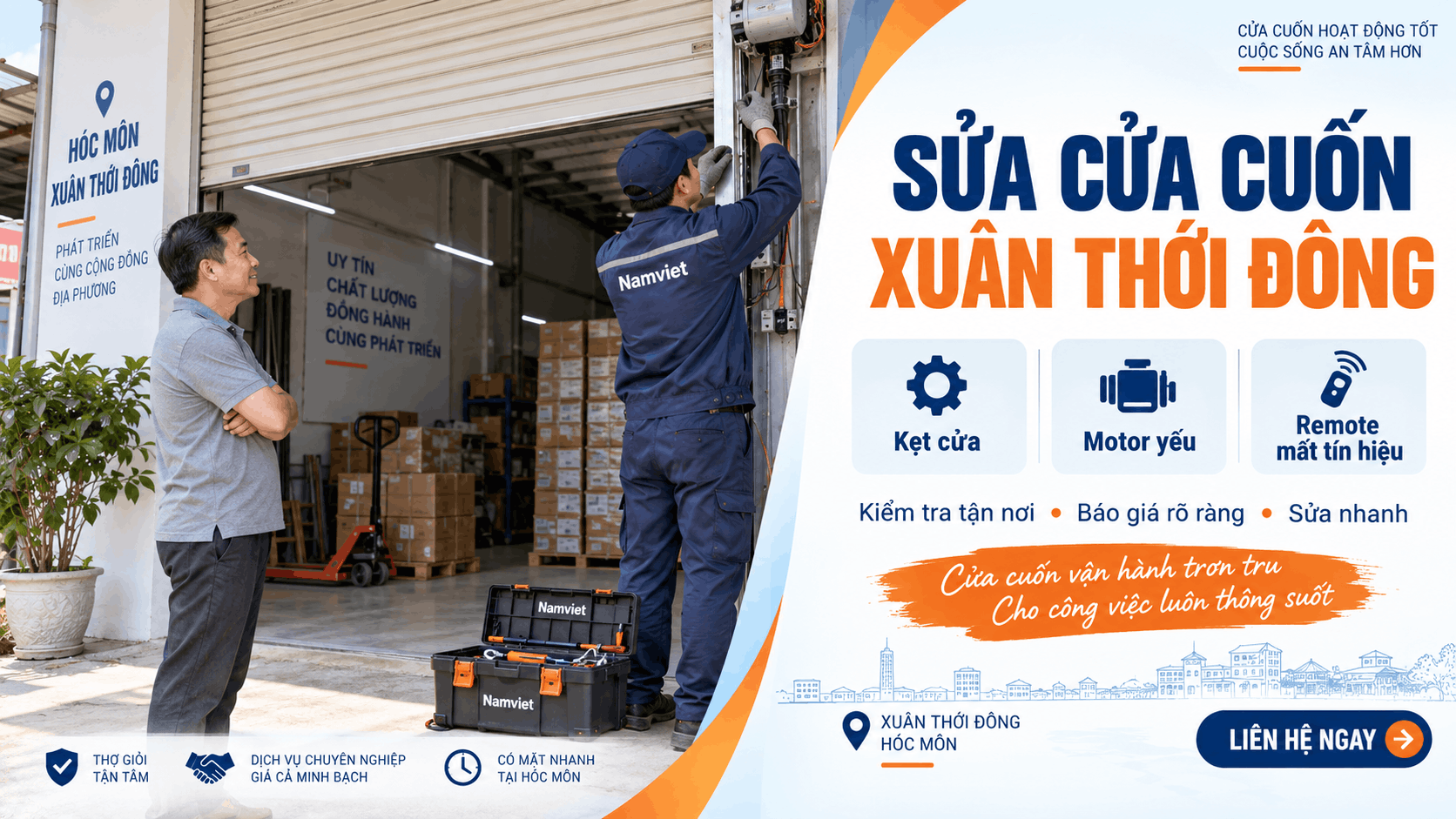 sửa cửa cuốn xã Xuân Thới Đông