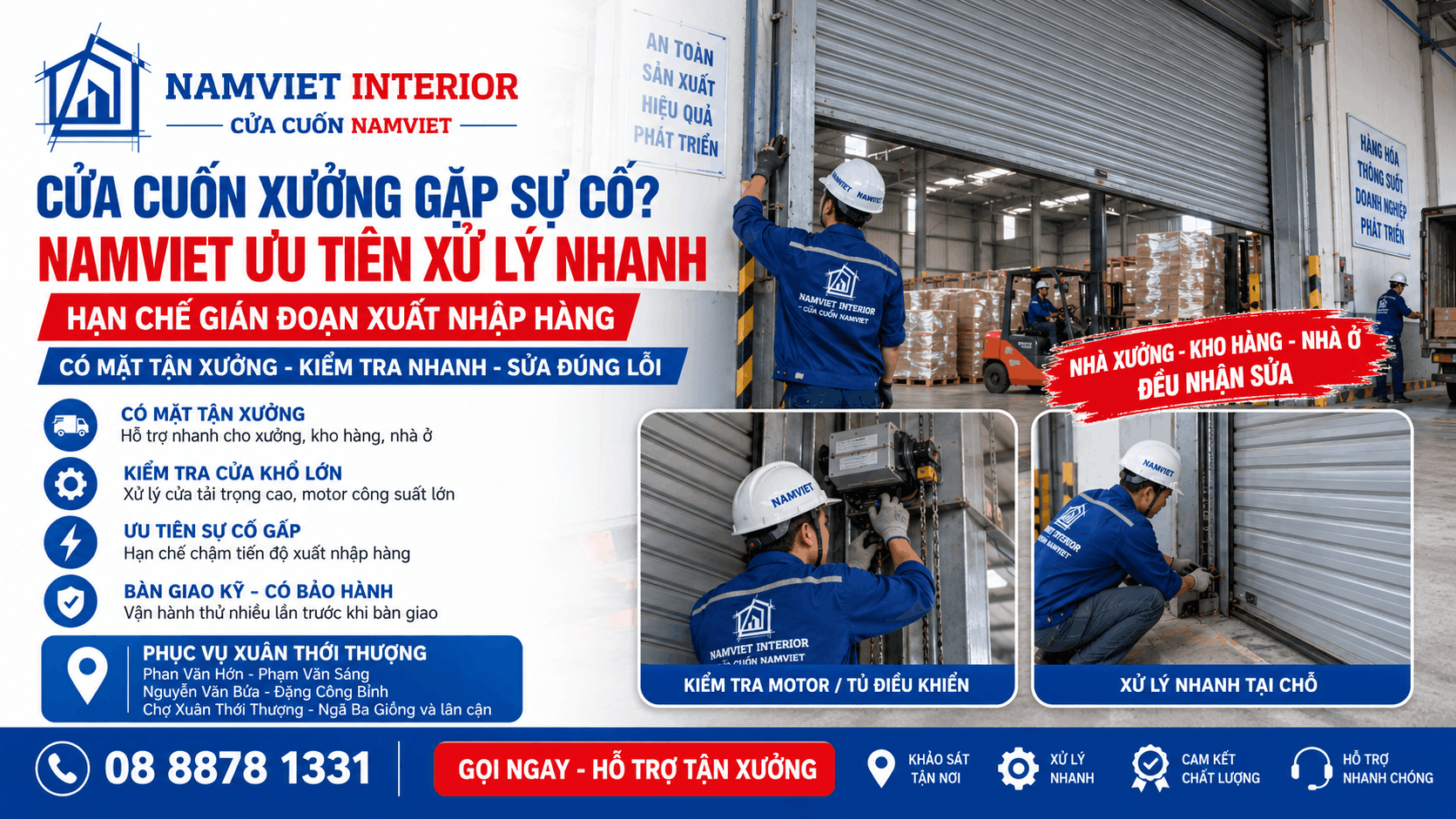 sửa cửa cuốn xã Xuân Thới Thượng