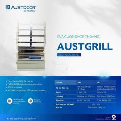 Cửa cuốn song ngang inox 304 - AUSTGRILL - Độ dày: 0.8mm