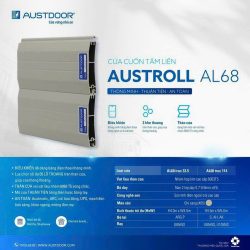 Cửa cuốn khe thoáng Austroll AL68 |Độ dày 0.7-0.9mm| - 2 lớp